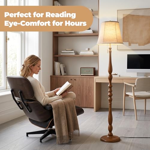 Wood Floor Lamp for Living Room