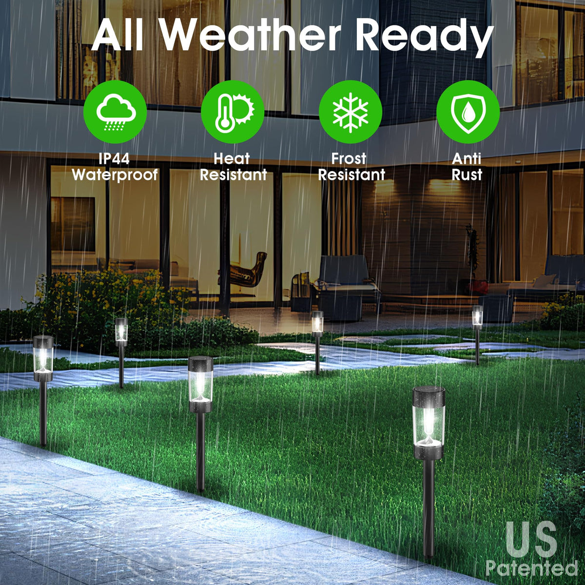 Solar Pathway Lights Outdoor Waterproof (Cold)
