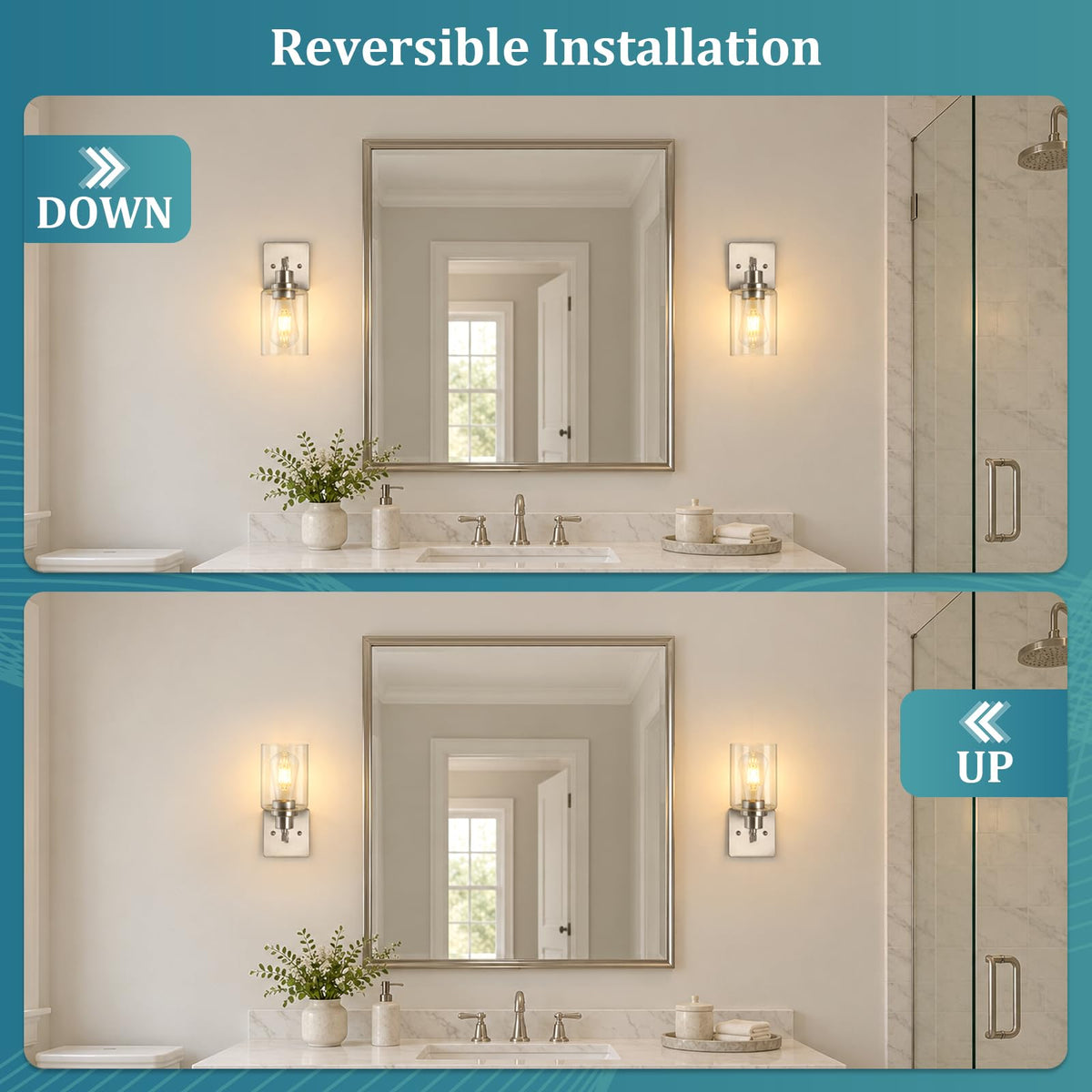 Wall Sconces Set of Two (Brushed Nickel 2ps / 1 Light)