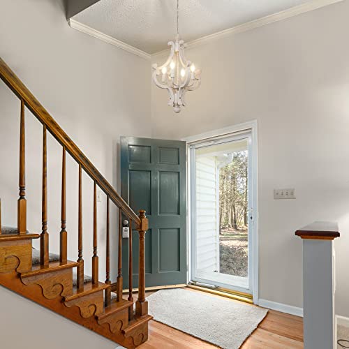 Farmhouse Chandelier (4 Lights Antique White)