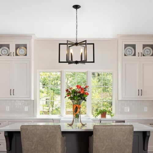 Black Farmhouse Chandelier (Black)