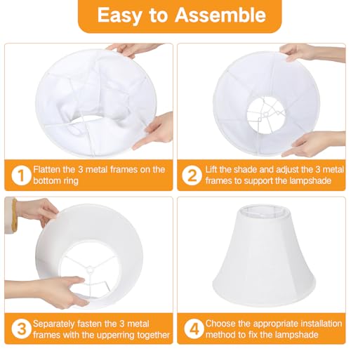 Lamp Shades Set of 2 for Table Lamps (White)