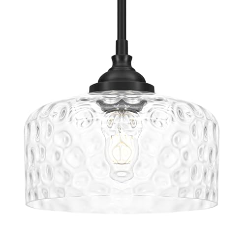 Vintag Pendant Light with Etched Crystal Glass