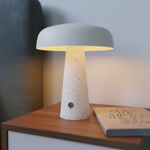 Novogratz x Globe 10" 3.5W LED Integrated Rechargeable Table Lamp (Off-White)