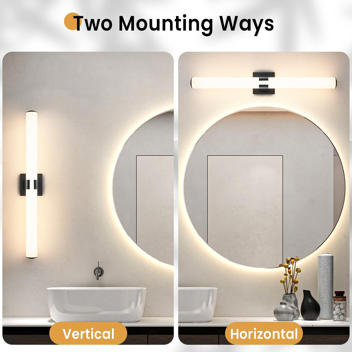 Black Bathroom Vanity Light Fixtures (Black / 31 INCH)