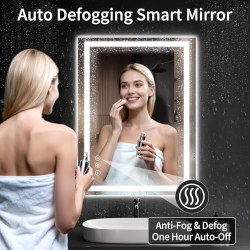 40"x30" LED Bathroom Mirror with Lights (40"L x 30"W)