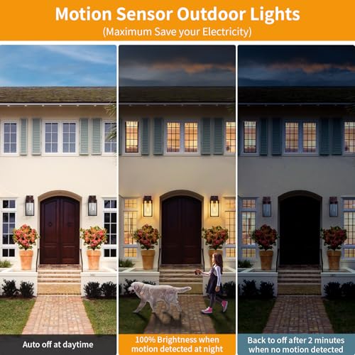 13'' Oil Rubbed Bronze Motion Sensor Outdoor Light Fixtures Wall Mount (13.3'' / Oil-Rubbed Bronze)