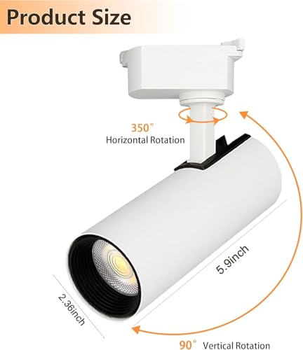 White Dimmable H Type Track Lighting Heads