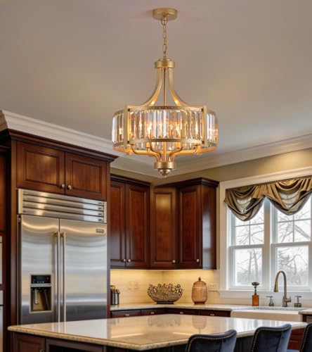 Gold Crystal Chandelier for Dining Room (Gold)