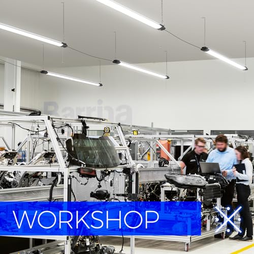 BS84 LED Shop Lights 4FT for Workshop (5000K / Black-84W-4 Packs)