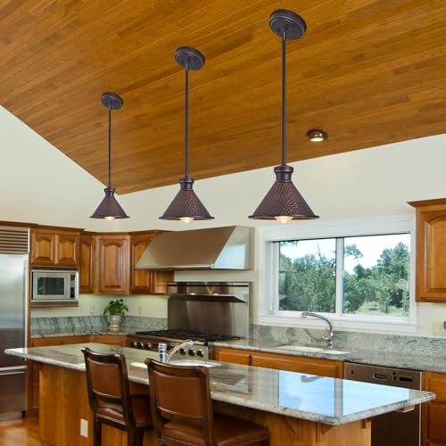 Max 58”Ht Adjustable Tube Mini Pendant (1 Pack Oil-Rubbed Bronze (Max 58Inch H))