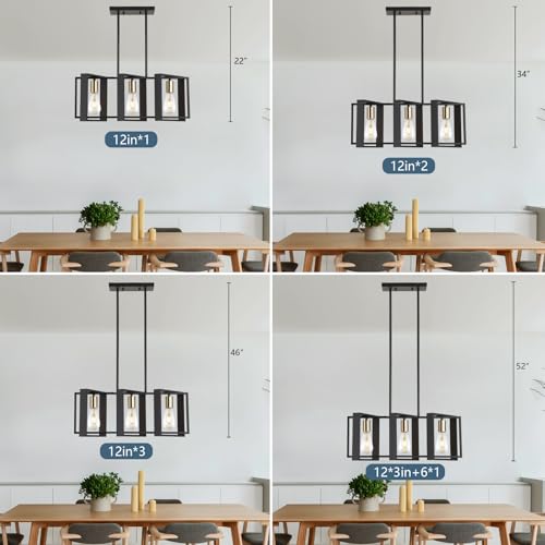 23.6" Island Lighting (Black / 3 Lights)