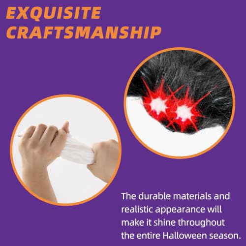 Halloween Decorations Outdoor Lighted Spider & Spider Web Lights Set (Orange & Purple（with Spider）)