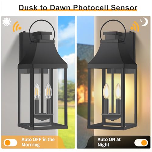 20 Inch Dusk to Dawn Outdoor Wall Sconce (Dusk to Dawn / 20 Inch)