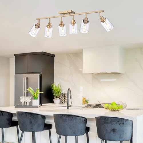 6 Light Track Lighting Kits Gold (Gold / 6-Light)