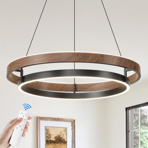 Wood Ring LED Chandelier