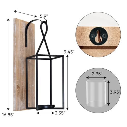 Wall Candle Sconces Set of 2 (Gray)