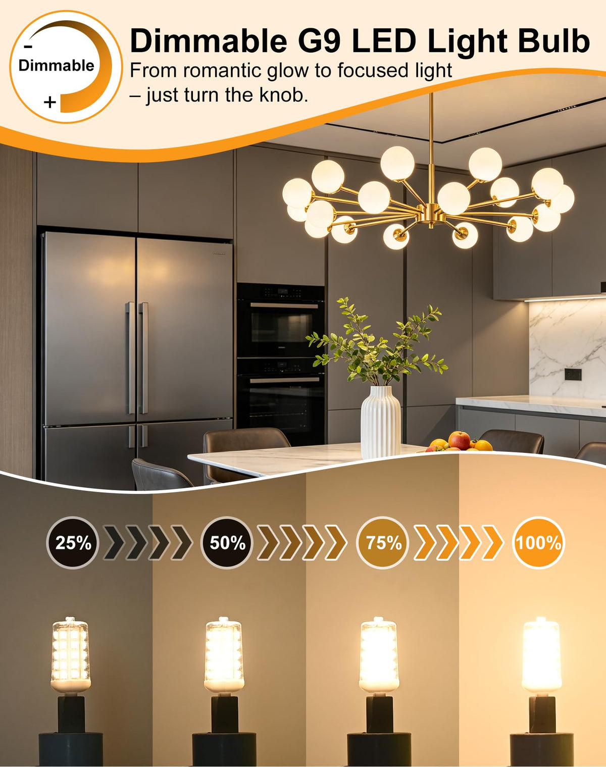 Dimmable G9 LED Bulb 4W