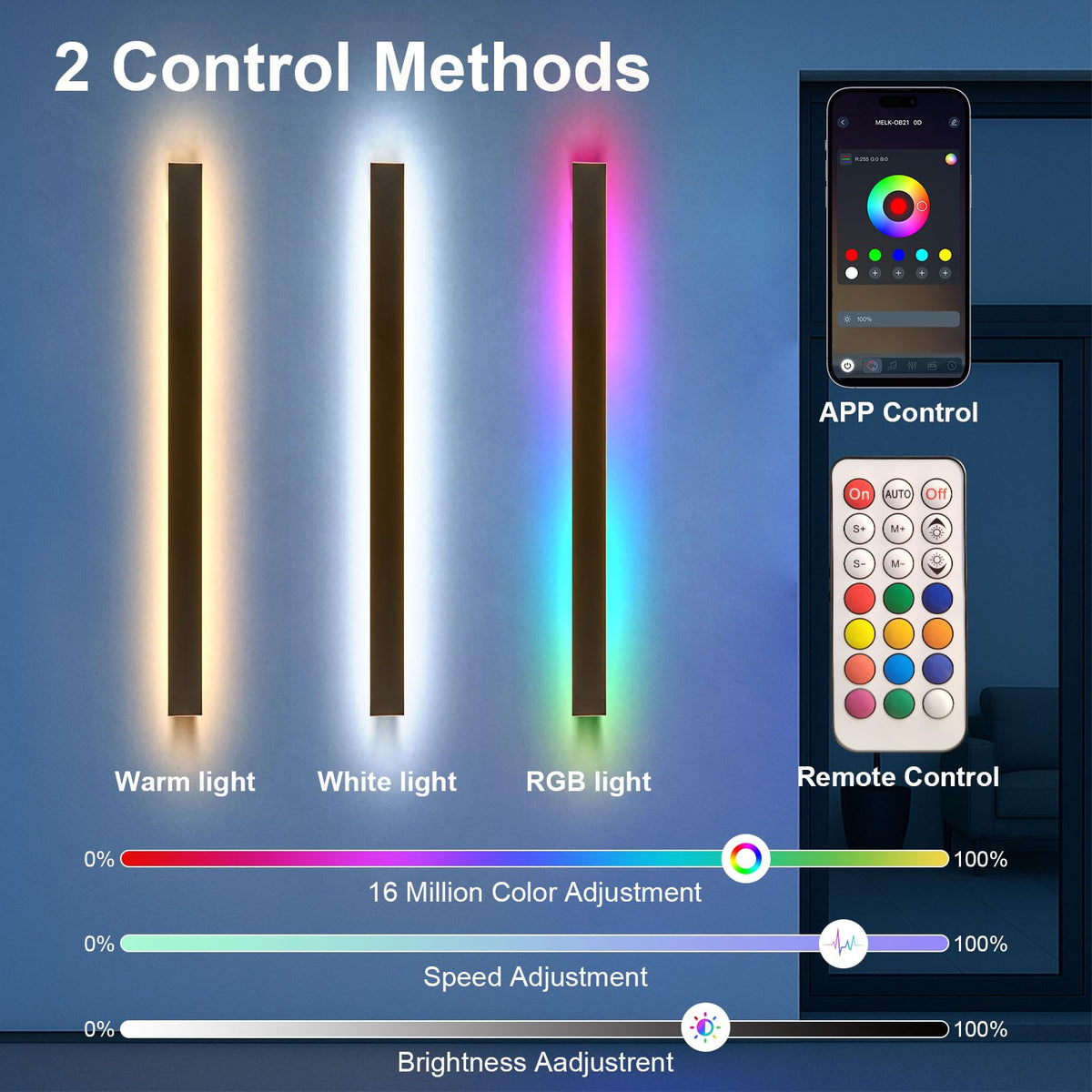 Modern Outdoor RGB Wall Lights (RGB (Red, Green, Blue) / 1pack-71inch*2inch)