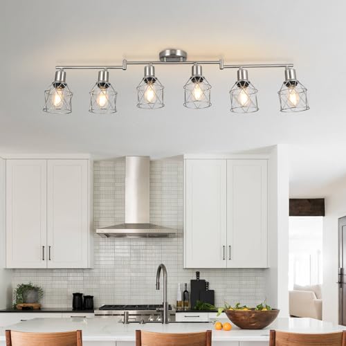 Track Lighting Fixtures (Brushed Nickel / 6-Light-Cage)