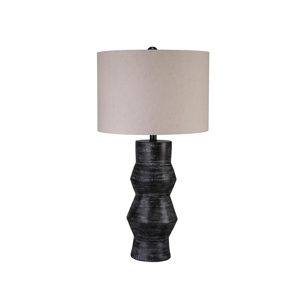 Kerbert Terracotta Table Lamp (Distressed Black)