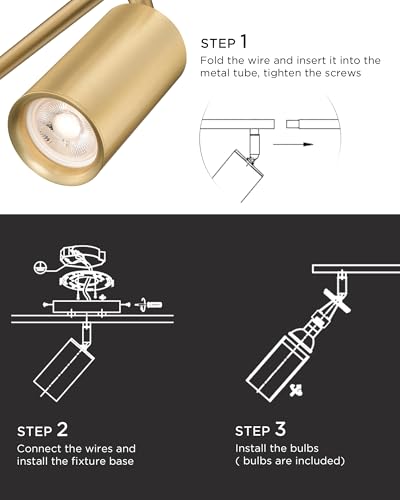 53" Track Lighting Fixtures Ceiling (Kaleidoscope, Brushed Gold / 53", 6-light)