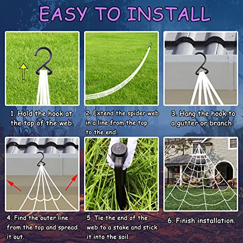 Spider Web Halloween Decoration Outdoor Lights