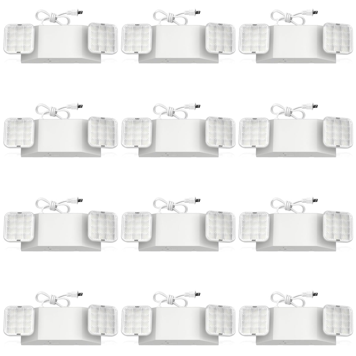 12 Pack Led Emergency Lights with Square Head (12 pack)
