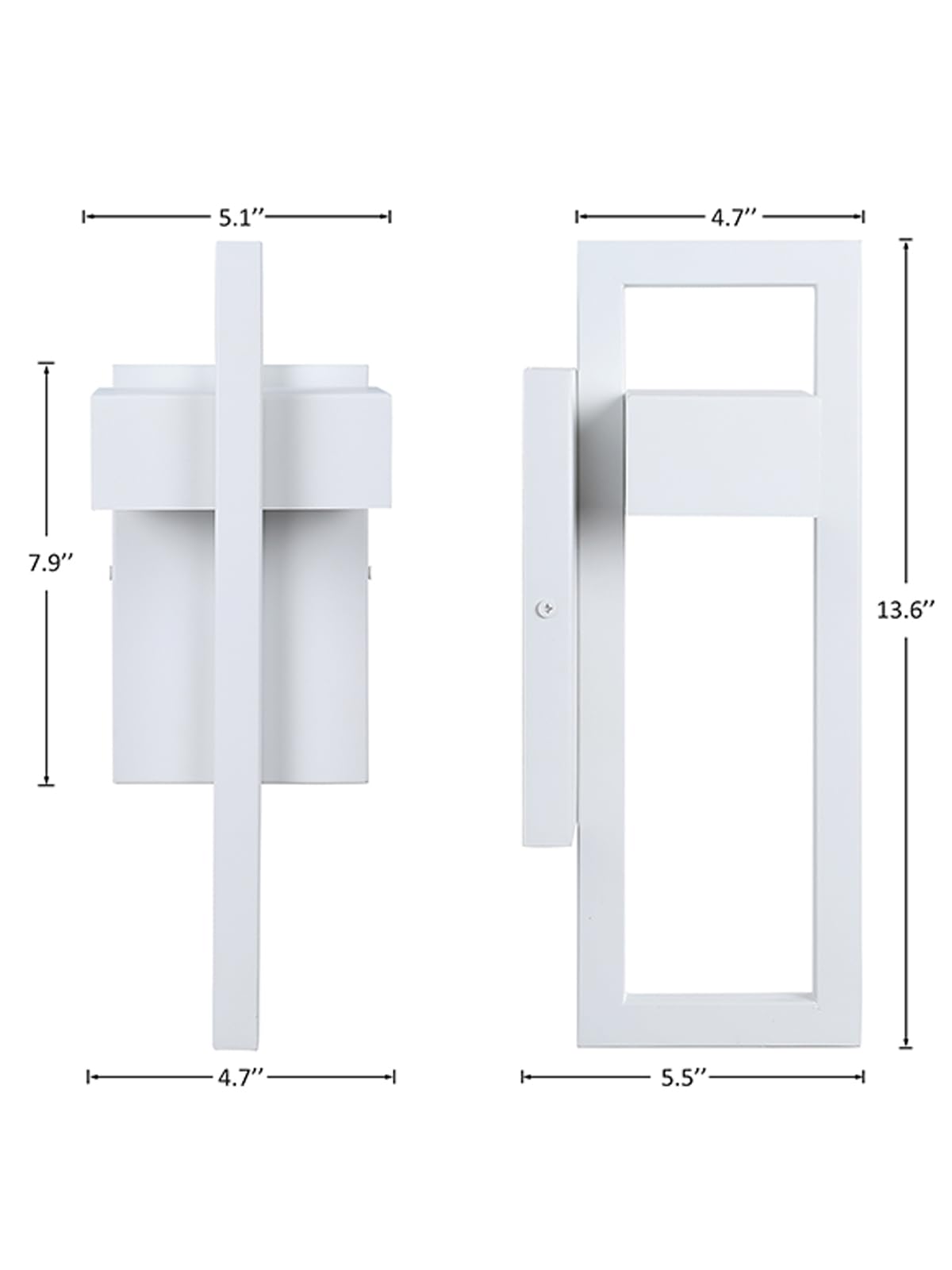 Outdoor Wall Lights Modern Exterior Lighting Fixtures (Standard White / 1 Pack)