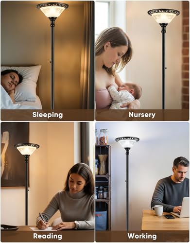 Torchiere Floor Lamps for Living Room (1-Head)