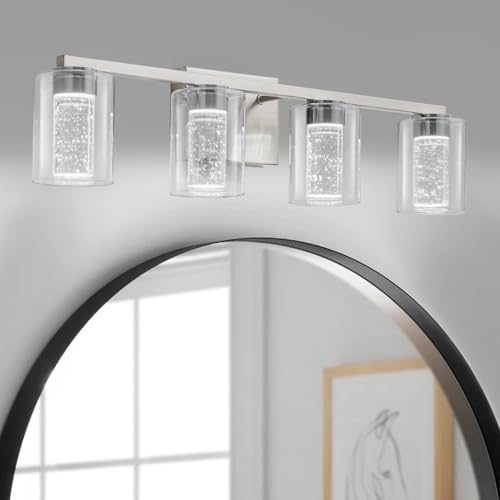 Brushed Nickel Vanity Light with 3 Color Modes