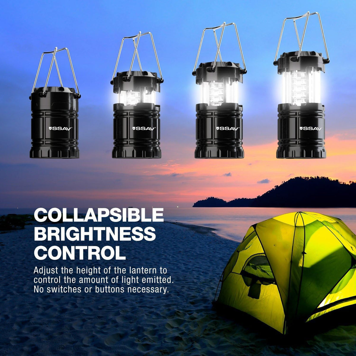 8 Pack Black LED Lanterns (8 Pack Black)