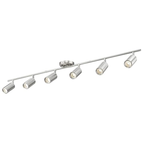 3000K LED Track Lighting (Kaleidoscope, Brushed Nickel / 53", 6-light)