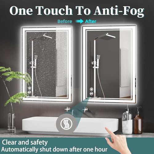 28 x 36'' Bathroom Mirror with Lights (28"L x 36"W)