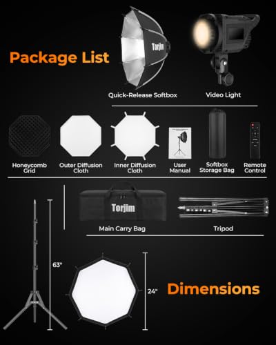 100W Softbox Lighting Kit with 24" Quick (24inch)