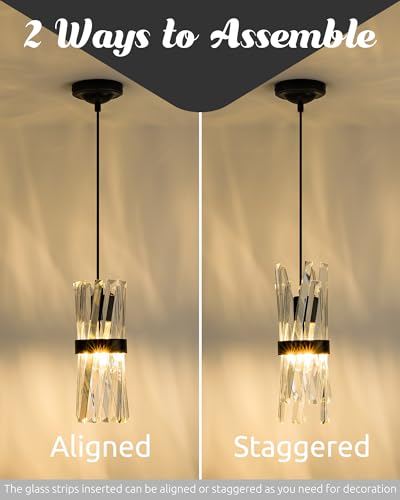 Mat Black Pendant Lights Kitchen Island (Black,1PK)