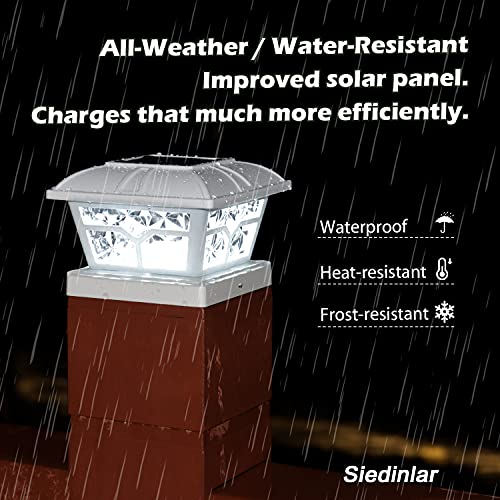 Solar Post Cap Lights Outdoor 2 Modes (White / 10 Pack)