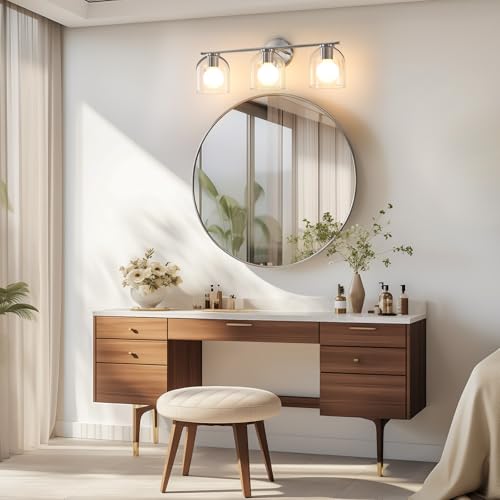 Bathroom Vanity Light Fixtures (Brushed Nickel / 3-light)