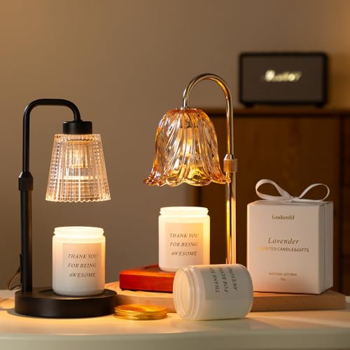 Silver Gray Candle Warmer Lamp with 24h Cycle Timer (Silver Gray)