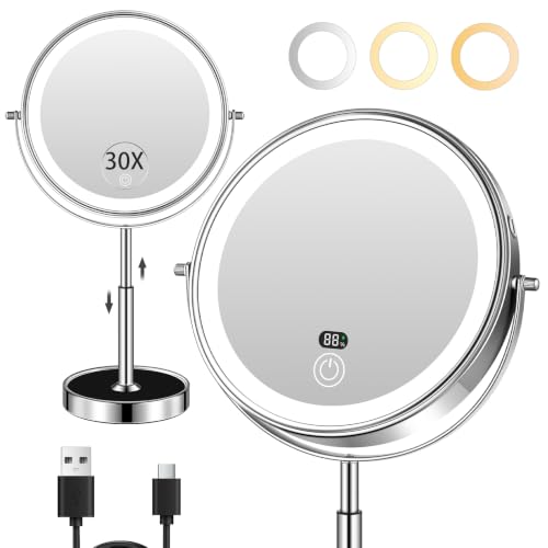 9" Lighted Makeup Mirror with Light