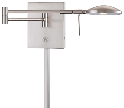 P4338 084 George's Reading Room LED Swing Arm Wall Lamp (Brushed Nickel)