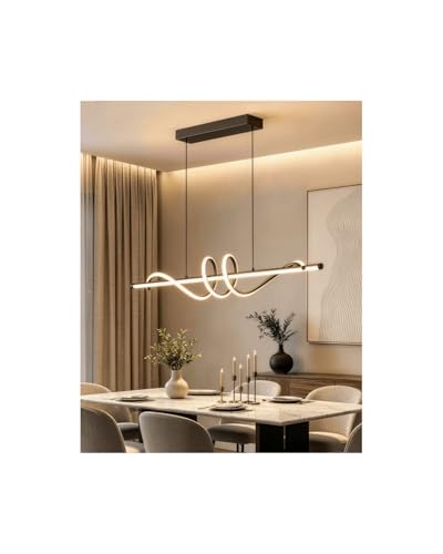 47.2in Dining Table Light Fixture (Black / 47.2in)