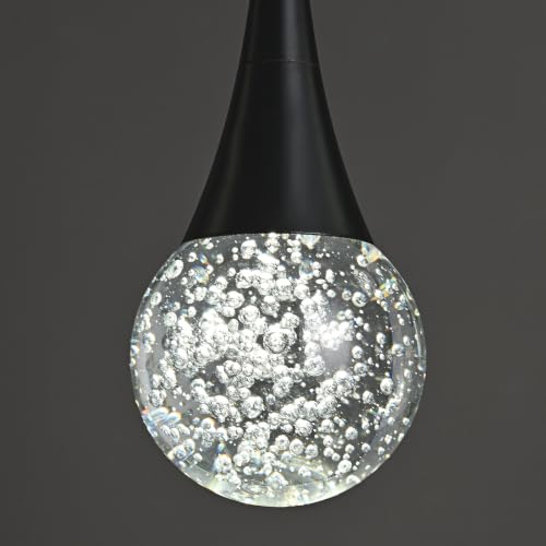 1 Light Modern Black Crystal Chandelier