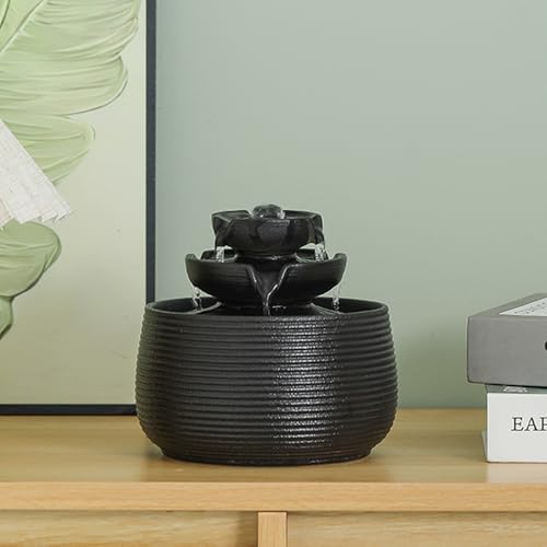 Outdoor and Indoor Water Feature Fountain Waterfall Tabletop Desktop mini Ceramic Garden Fountain