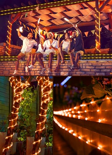 Halloween Solar Rope Lights (Orange / 100 LED)