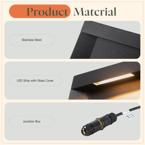 11.8'' Outdoor Post Lights Hard Wired (11.8'' AC100-240 Wired Post light)