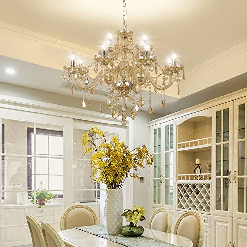 Modern Luxury K9 Crystal Chandelier (12 Lights)