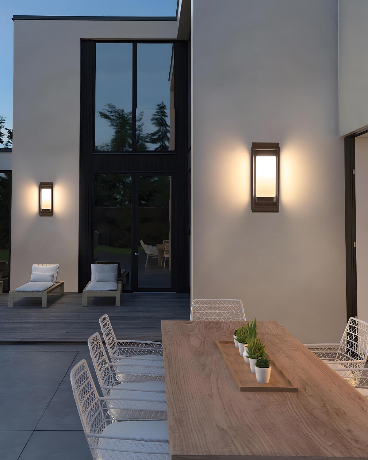 Dusk to Dawn Outdoor Wall Lights (Bronze)