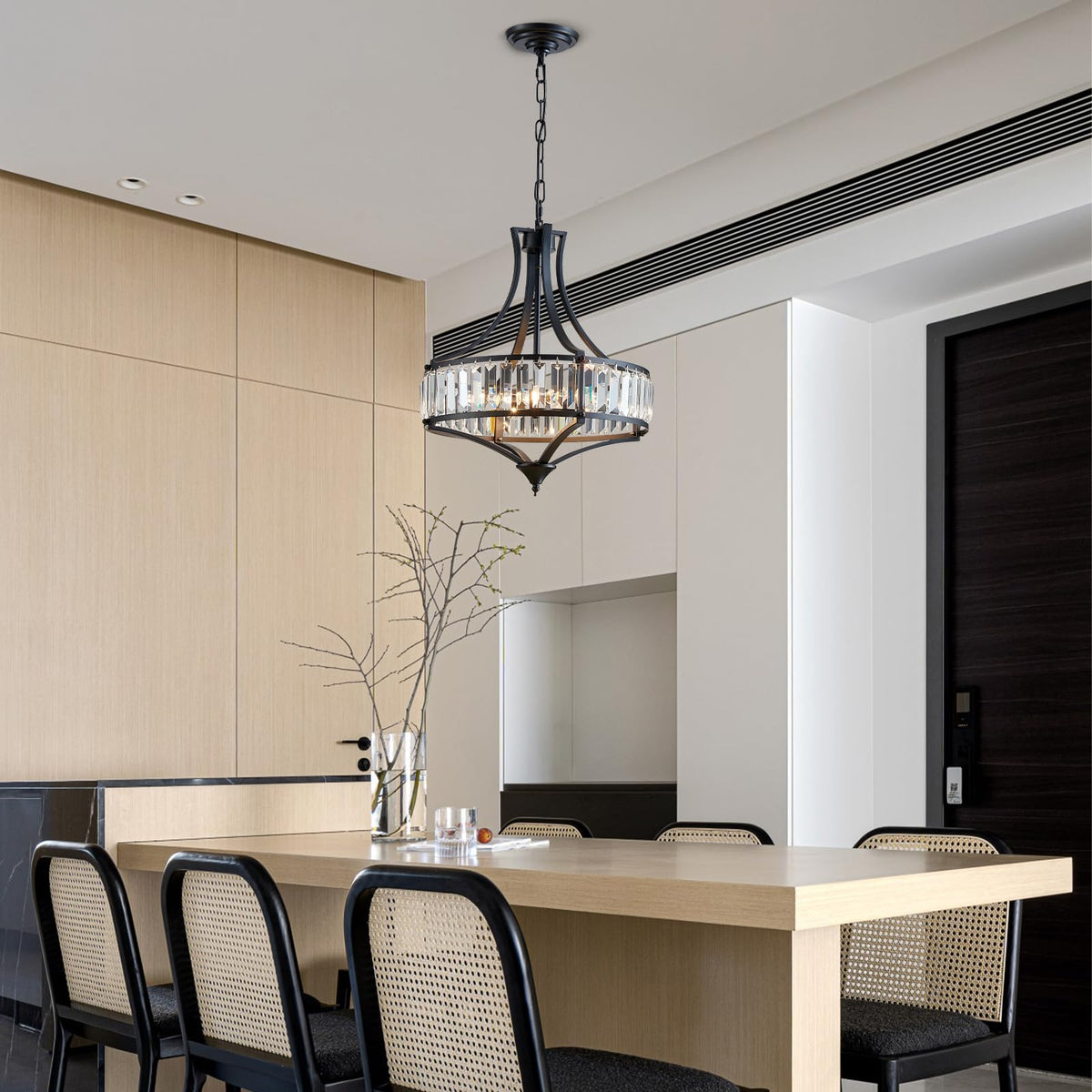 Crystal Chandeliers for Dining Room (Black)