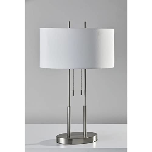 4015 22 Duet 27" Table Lamp (Satin Steel / Table Lamp)